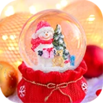 snowman snow globe android application logo